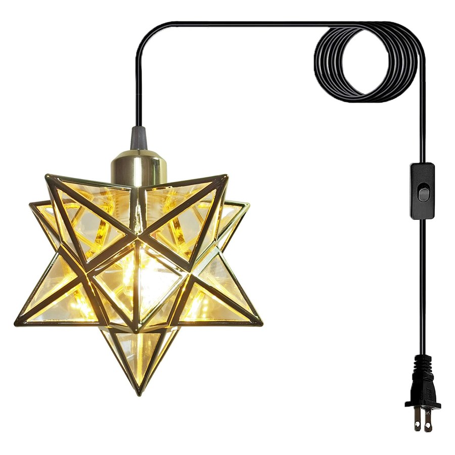 JLOWCO Gold Moravian Star Pendant Light